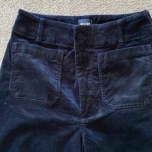 Maeve navy blue wide leg corduroy pants